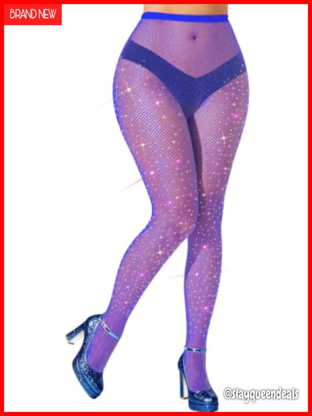 Sparkly Fishnet Tights Rhinestone High Waist Nylon Hosiery